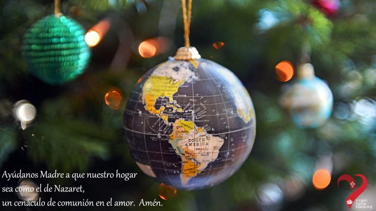 Ayúdanos Madre a que nuestro hogar sea como el de Nazaret, un cenáculo de comunión en el amor. Amén.